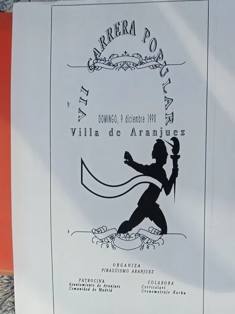 Cartel Carrera Popular 1990