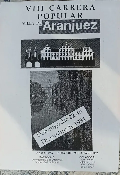 Cartel Carrera Popular 1991