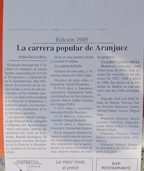 Carrera Popular 1989