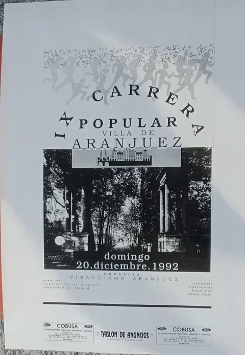 Cartel Carrera Popular 1992
