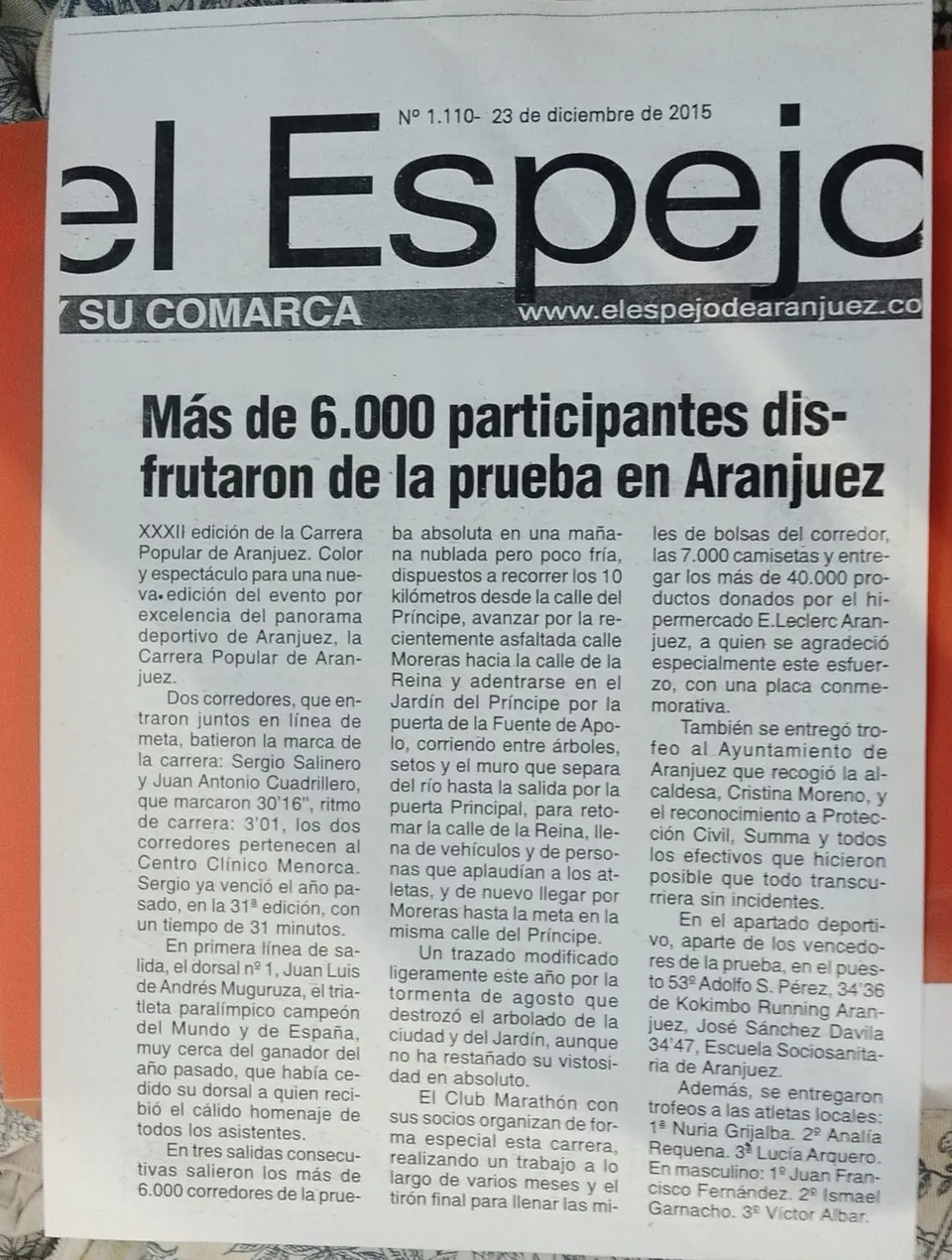 Carrera Popular XXXII · 2015