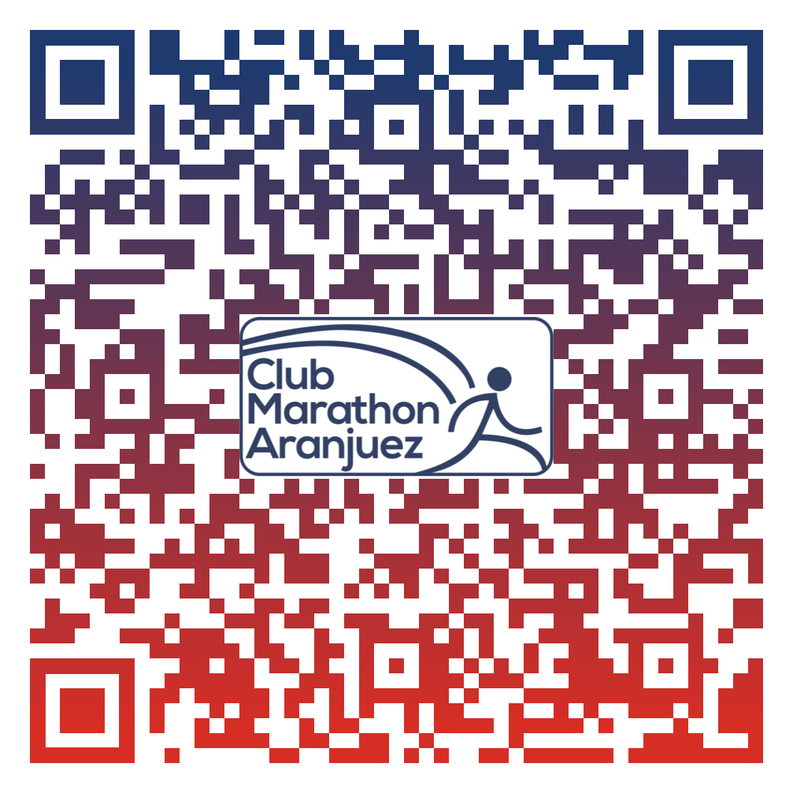 Código QR con los datos de contacto del Club Marathon Aranjuez